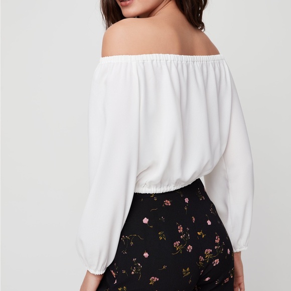 Wilfred 🦋 Eleanora Off-Shoulder Crepe Longsleeve Blouse - Picture 7 of 7